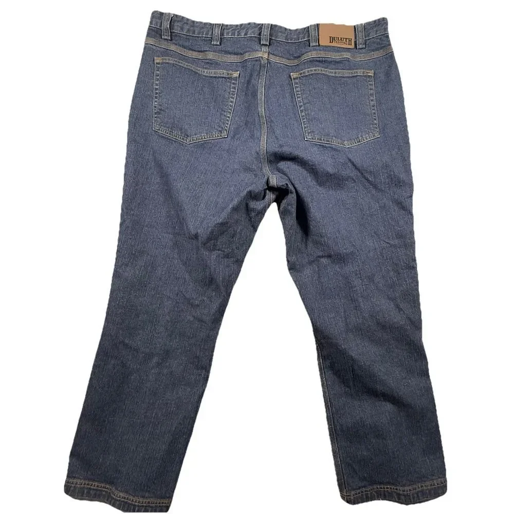 Duluth Trading Flex Ballroom Black Jeans 44x28 High Rise‎ Buttons  Stretch